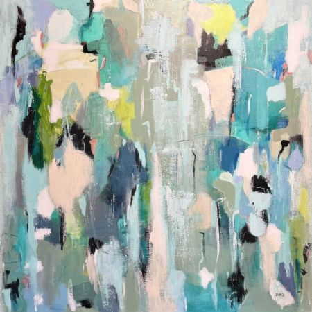 Akryl maleri Strejf af lys af Dorthe Bjerg Jensen malet i 2025