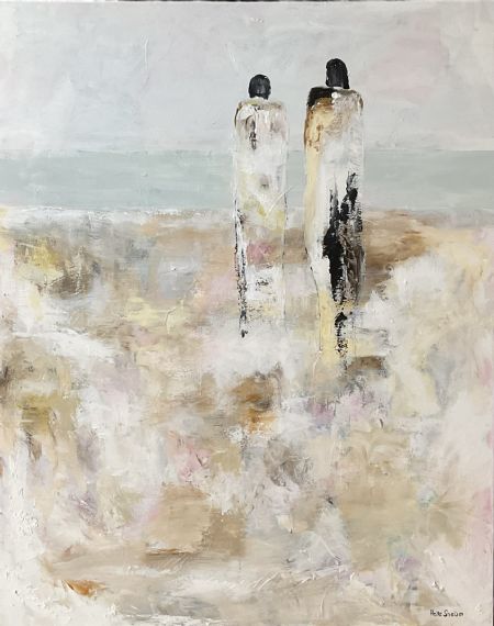 Akryl maleri Stille nærhed af Helle Sneum malet i 2026