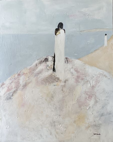 Akryl maleri Stille længsel af Helle Sneum malet i 2026