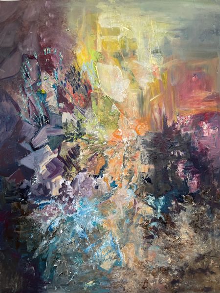 Akryl maleri Gennembrud af Bettina Svejsø malet i 2026