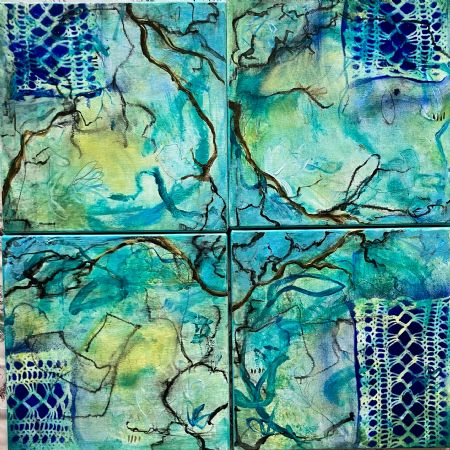 Akryl maleri Himmel eller hav af Jannie Egholm malet i 2025