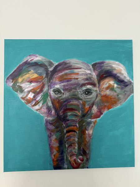 Akryl maleri Den lille styrke af Dudli Wimmer malet i 2026