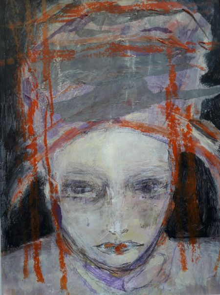 Blandede medier maleri So much strength af Lili Hollesen malet i 