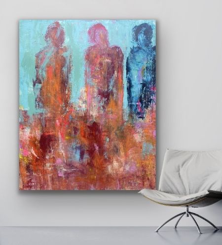 Akryl maleri Samhørighed af Majse Vita malet i 2026