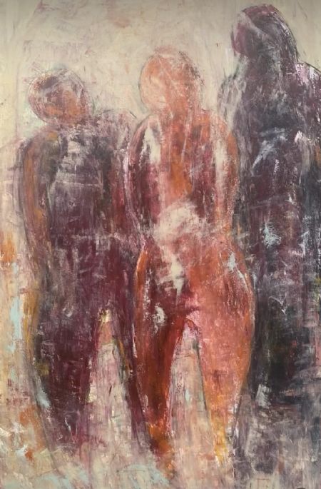 Akryl maleri Drømmende sjæle af Majse Vita malet i 2025