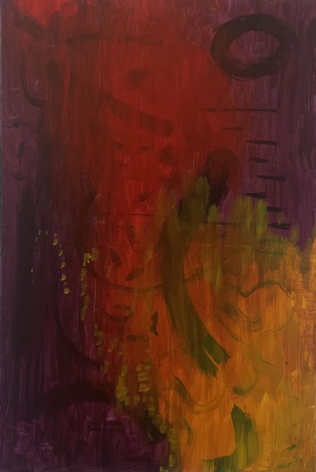 Akryl maleri Genopståelse af Ask Hansen malet i 2026