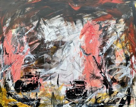 Akryl maleri Appearance from the past 2 af Anders Ulrich Gregersen malet i 2024