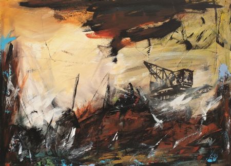 Akryl maleri Climate Change af Anders Ulrich Gregersen malet i 