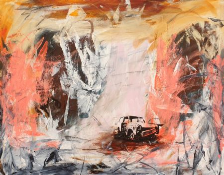Akryl maleri Appearance from the past af Anders Ulrich Gregersen malet i 