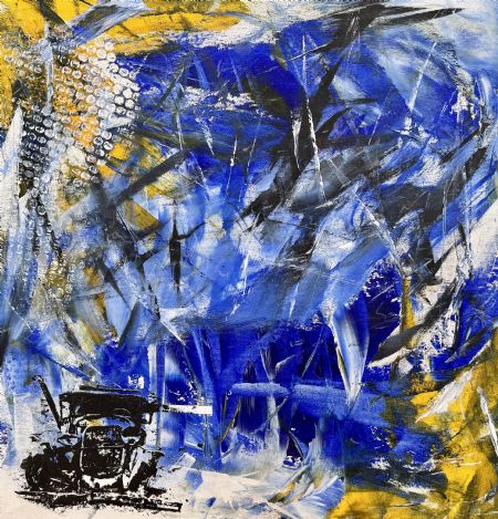 Akryl maleri Appearance from the past 4 af Anders Ulrich Gregersen malet i 