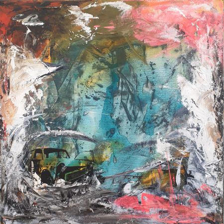 Akryl maleri Appearance from the past 5 af Anders Ulrich Gregersen malet i 