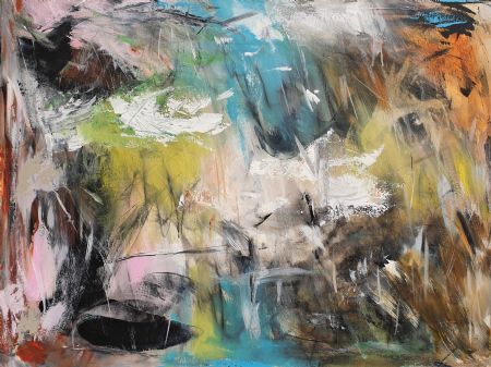 Akryl maleri The secret of the rain forest af Anders Ulrich Gregersen malet i 