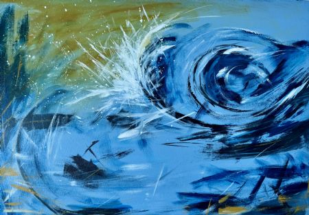 Akryl maleri Unavngivet af Anders Ulrich Gregersen malet i 