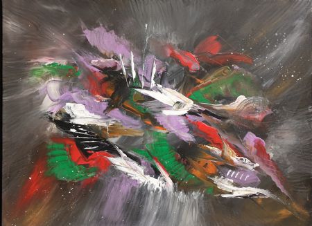 Akryl maleri Unavngivet af Anders Ulrich Gregersen malet i 