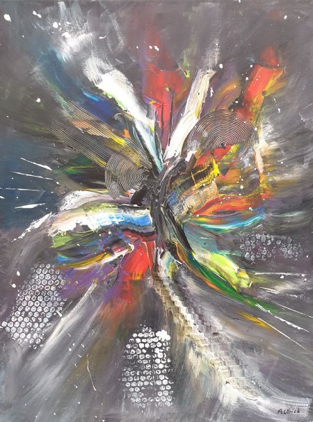 Akryl maleri Unavngivet af Anders Ulrich Gregersen malet i 