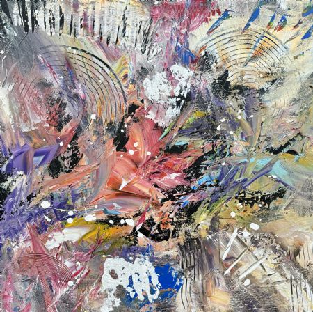 Akryl maleri Unavngivet af Anders Ulrich Gregersen malet i 