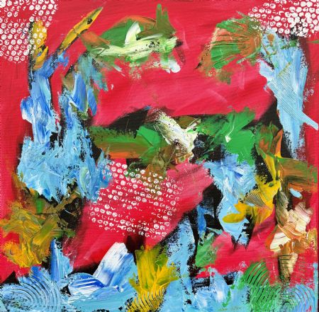 Akryl maleri Unavngivet af Anders Ulrich Gregersen malet i 