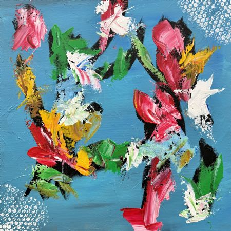 Akryl maleri Unavngivet af Anders Ulrich Gregersen malet i 