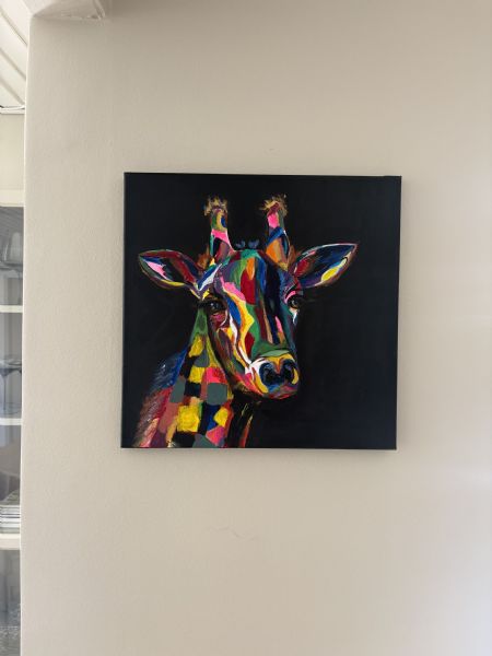 Akryl maleri Giraffa af Art by degn malet i 2026