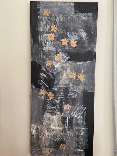 Akryl maleri Glemte breve af Anita Petersen malet i 2025