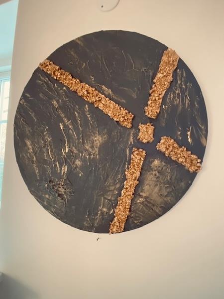 Akryl maleri Volcanic Crossing - lavasten fra Island af Anita Petersen malet i 2026