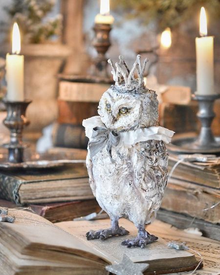  maleri Smukke Ugle prinsesse Sine af Anita Petersen malet i 2025