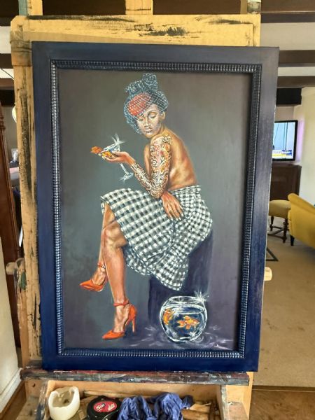 Akryl maleri www.magicangel.dk af Kasia Januszkiewicz malet i 2026