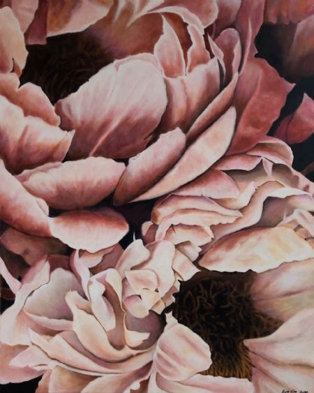 Akryl maleri Flowers af Eva Vith Christensen malet i 2026