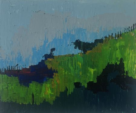 Akryl maleri Højdedraget af Ask Hansen malet i 2026