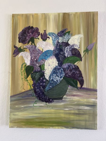 Akryl maleri Blomster af Roshanak Art  malet i 2025
