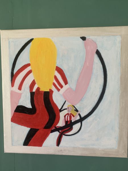 Akryl maleri Mirror Image artist. af kirstenbente pedersen malet i 2026