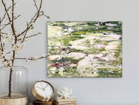 Akryl maleri Spring Flood. af Anette Thorup Hansen (ATH) malet i 2026