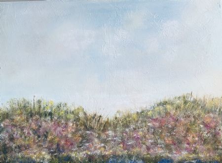 Akryl maleri Blomster af Bente Langkjær malet i 2026