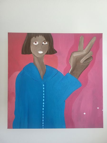 Akryl maleri Peace af Emma Alexandra Jasmin Damkvist malet i 2020