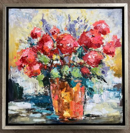 Akryl maleri ROSES af Dorrit Wagner malet i 2026