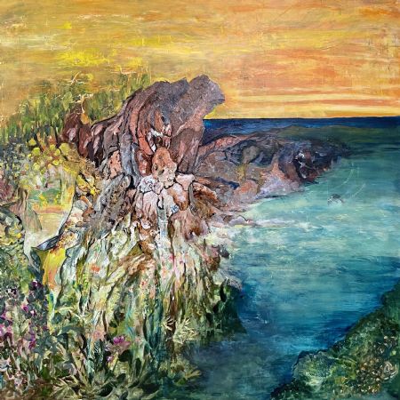 Akryl maleri Heart of the horizon af Bettina Svejsø malet i 2026