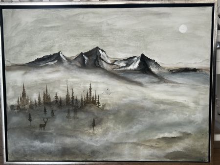 Akryl maleri Northern Light No.4 af Pernille Eriksen malet i 2026
