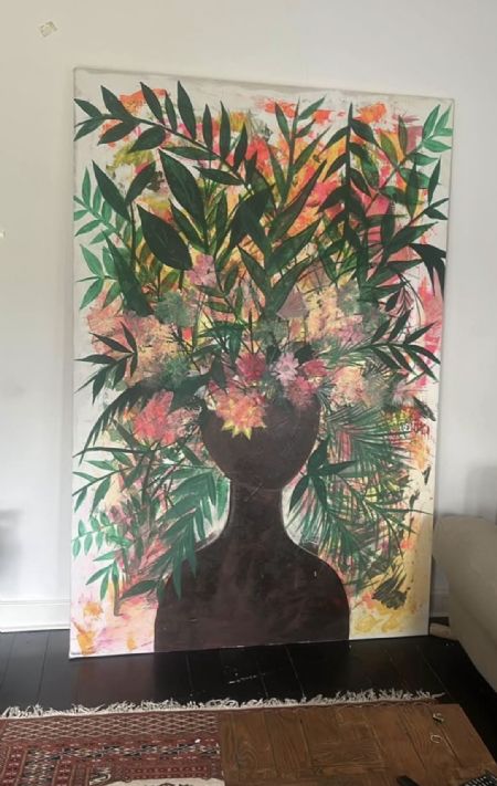 Akryl maleri Naturae Potentia af Sofie Maria Liv malet i 2021