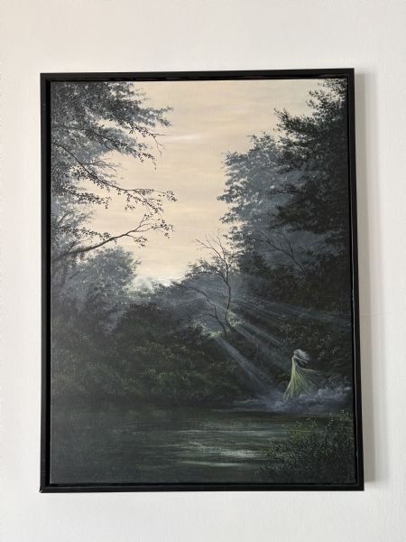 Akryl maleri Spirit of nature af Majbrit Nicolaisen malet i 2026