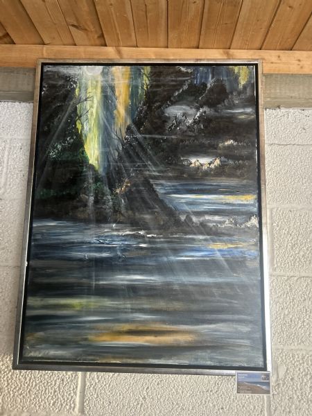Akryl maleri Lyst i mørket af Roshanak Art  malet i 2025