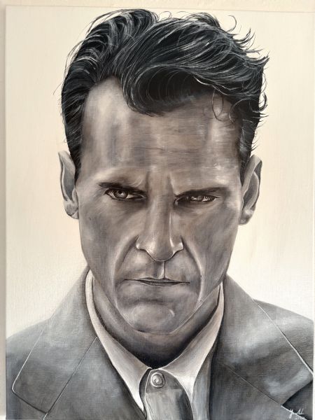 Akryl maleri Joaquin Phoenix af Jan Andersen malet i 2026