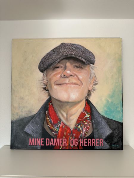 Akryl maleri Kim Larsen af Batric Aleksic malet i 2026