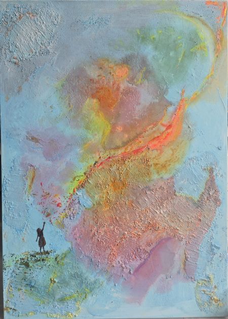 Akryl maleri Childhood Freedom 1-2 af Zala Art malet i 2026