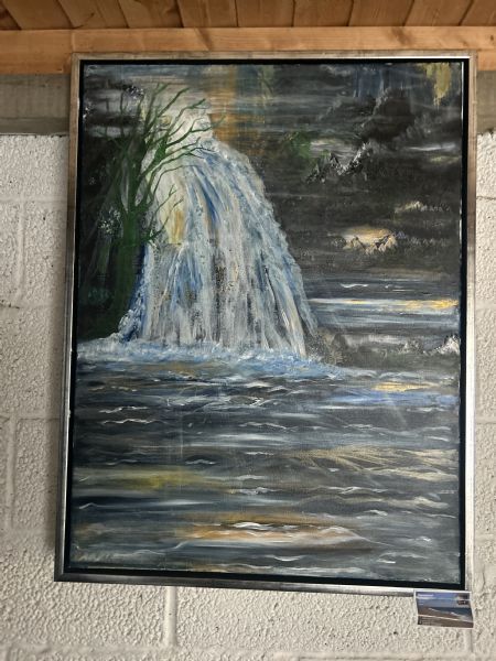 Akryl maleri Håb i mørket af Roshanak Art  malet i 2025
