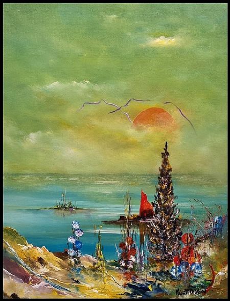 Akryl maleri Drømme og kærlighed af Atelier Olsson - Kurt Olsson malet i 2026