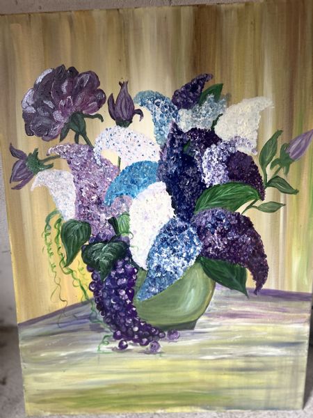 Akryl maleri Blomster af Roshanak Art  malet i 2025