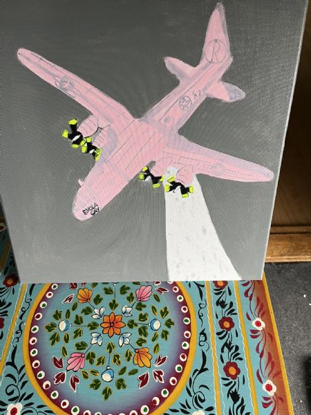 Akryl maleri Enola Gay. af kirstenbente pedersen malet i 2026