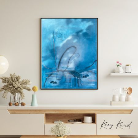 Akryl maleri Joy, Connect, Belong af Krog Kunst malet i 2023