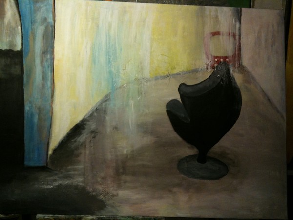 Akryl maleri The Chair af By Kristine malet i 2009