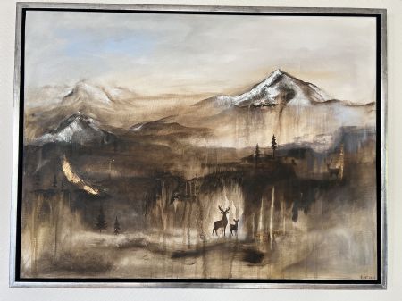 Akryl maleri Misty Nature No.7 af Pernille Eriksen malet i 2026